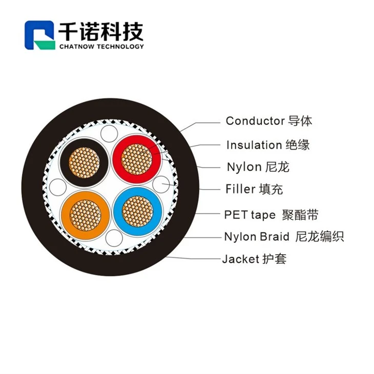65# Nylon Braiding Control Cable 4×16AWG